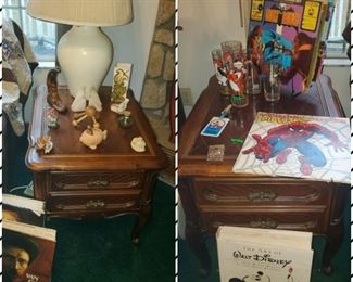 End tables (part of a matching set 2 & 3 of 4), Comic records, Disney book, other décor, and more. 