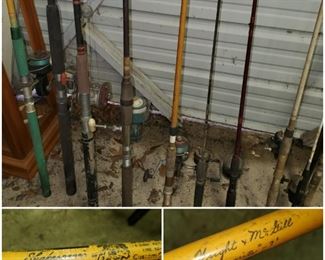 Vintage fishing rods & reels including Shakespeare Ugly Stik, & more 