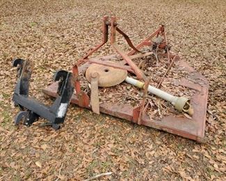 Rotary Mower (as is) and 3 point quick hitch
