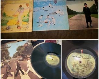 Records/vinyl/lp albums including Elton John, The Beatles, & Paul/Linda McCartney