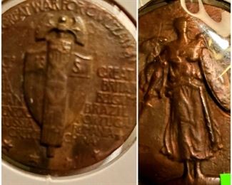 Medallion Great War for Civilization. WWI Victory Medal.