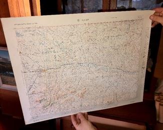 1963 map of Havre, Montana...raised surface/topographical