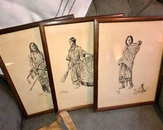 CM Russell etching...several more unframed