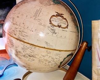 Mid-century modern 16" Replogle globe