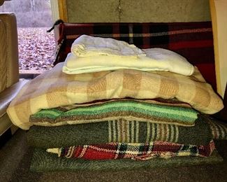 Nice selection of vintage wool blankets