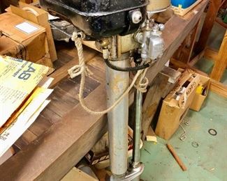 vintage British Silver Seagull outboard motor
