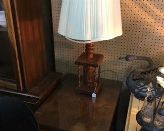 side table and lamp 