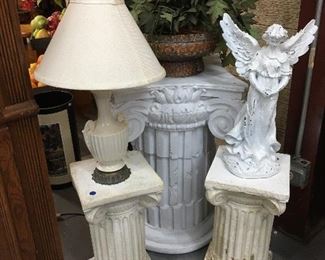 Plaster columns, home accents 