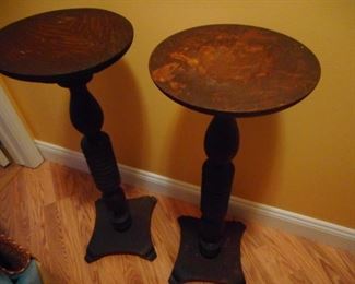 Antique Fern Pedestals