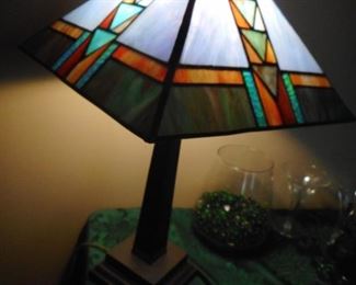 Frank Lloyd Wright Style, Acrylic Table Lamp