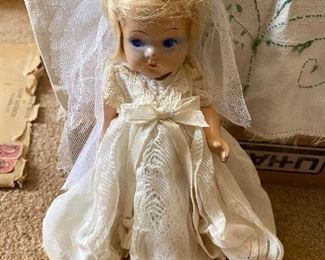 Vintage Vogue "Toodles" Doll. 1st Composition Vogue Doll. Vogue Tagged Dress.