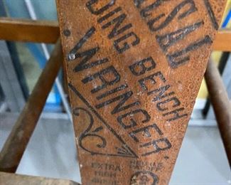 Antique Stamp  Oblong Bench Wringer