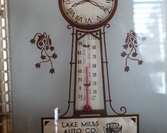 glass framed advertising wall plaque about 6" by  8"