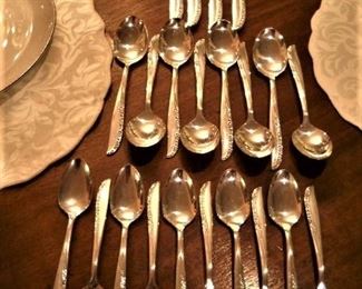 BRITTANY ROSE 1948 DISCONTINUED SILVER PLATE FLATWARE