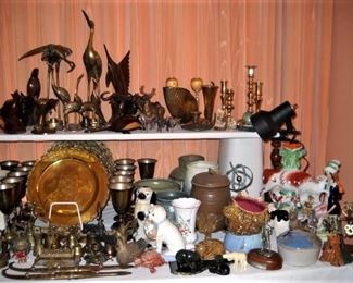 BRASS CHARGER PLATE AND MATCHING GOBLETS