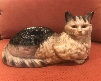 Huge country rug hubley Fireplace hearth cat door stop 12 1/2” long 7 1/2” tall 5 1/2” wide very rare