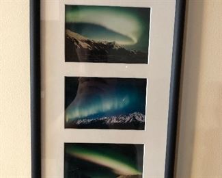 Northern Lights Framed Photo Art Pair: But it now $40