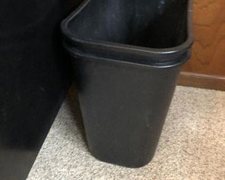 Pair of Plastic Office Trash cans
