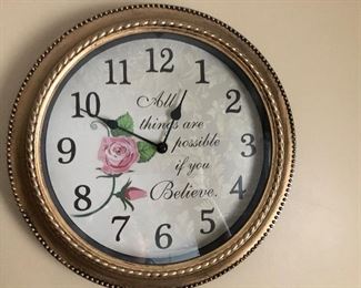 All things are possible if you Believe Wall Clock 