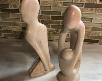 Abstract Stone Family Figurines