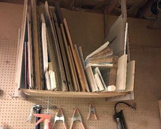 Wood, Clamps, Air Pump, Caulk Tools