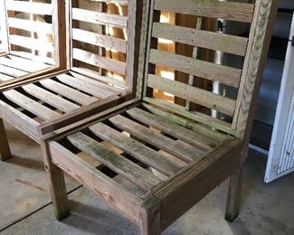 Custom Built Extra Large Patio Chairs 26d 25.25w 43.5h 