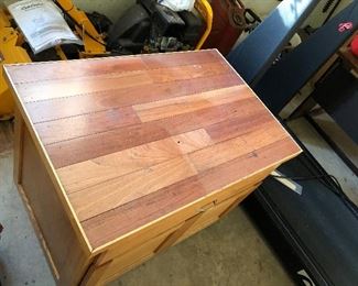 Custom Built Wood Cabinet Table 36.5w 
