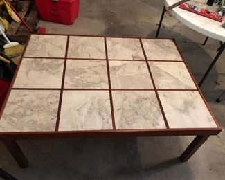 Custom Built Table with 12" Tiles  20H 38.5D 51.2W