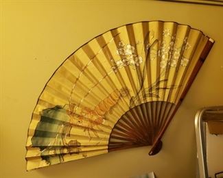 oriental fan wall decor