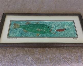 “ Big Mouth Lure” by Jason Stokes, Signed, 31” x 14 1/2”. 