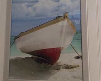 Boat on the Sand, Unsigned, 17 1/2” x 21 1/2”. 