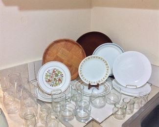 Large Selection of Dishes and Glassware. 