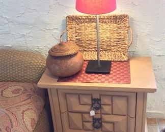 Side Table and Table Lamp.