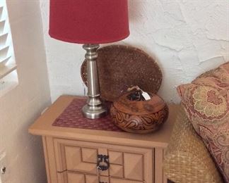 Side Table and Table Lamp.