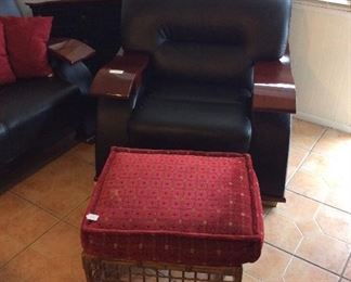Living Room Chair and Ottoman. 