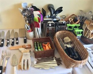 Large Selection of Cutlery and Kitchen Utensils. 