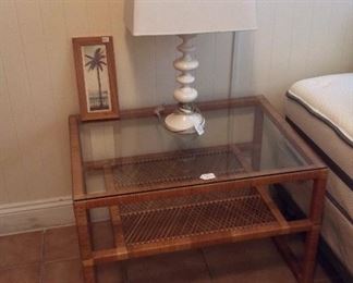 Bed Side Table and Lamp.