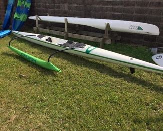 Storm Outrigger Canoe. Fenn Mako XT Surfski.
