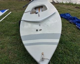 Sunfish Sailboat with Dolly.