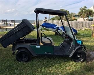 Cushman Hauler Pro Golf Cart with Lift Bed, 72 Volt Battery.
