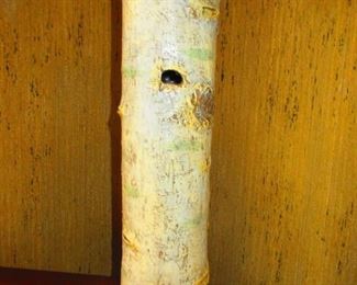 Resin Birch Log Vase 