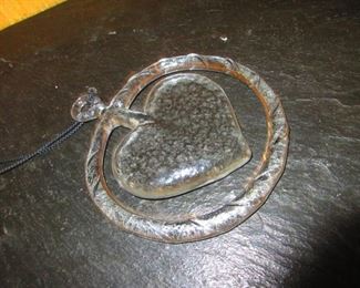 Art Glass Heart Pendant 