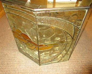 Detail of Leaded Stained Glass Coffee Table 