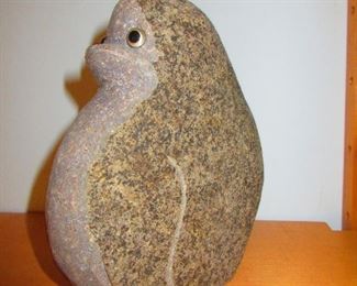 Stone Carving of Penguin 
