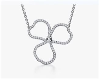 Tiffany platinum and diamond necklace. From Tiffany and Company website. Actual photos coming soon