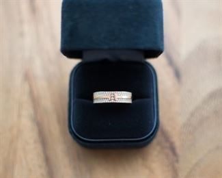 Tiffany rose gold and diamond size 7 ring. Isn’t she beautiful?