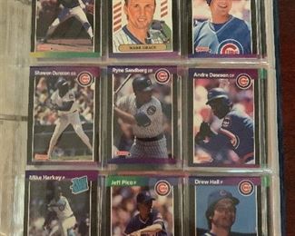 baseball cards in binder, 1980s -several binders full