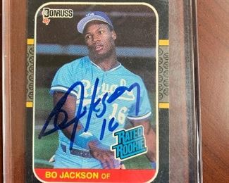 Signed Bo Jackson Donruss 'rookie' card
