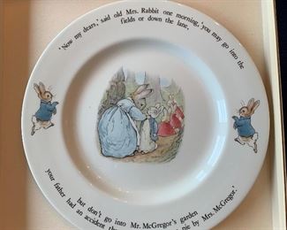 Peter Rabbit dinner sized plate