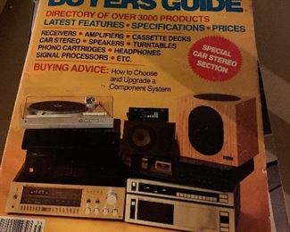 Stack of vintage Stereo Buyers Guides from 1980s and 1990s